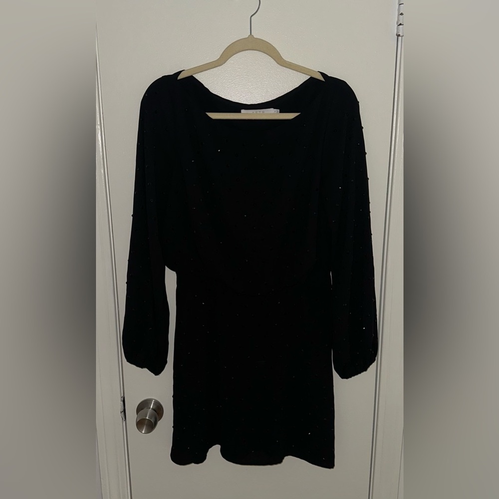 ASTR Elegant Black Long Sleeve Dress